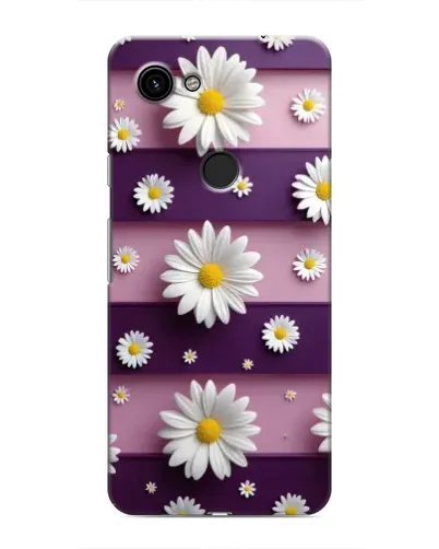 Чехол для Google Pixel 3a XL с картинкой «Ромашки на фиолетовом»