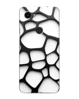 Чехол для Google Pixel 3a XL с картинкой «Белая объемная сетка»