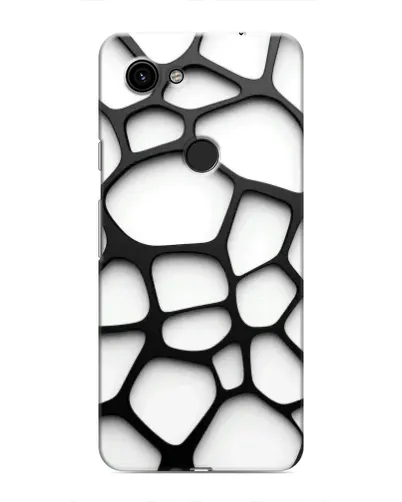 Чехол для Google Pixel 3a XL с картинкой «Белая объемная сетка»