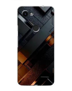 Чехол для Google Pixel 3a XL с картинкой «Черные геометрические блоки»