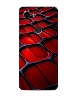 Чехол для Google Pixel 3a XL с картинкой «Красная глянцевая сетка»