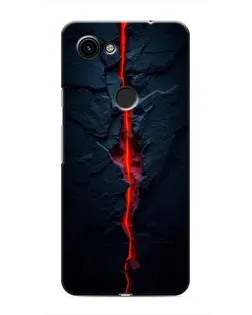 Чехол для Google Pixel 3a XL с картинкой «Kрасная лавовая трещина»