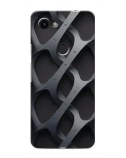 Чехол для Google Pixel 3a XL с картинкой «Объемное серое плетение»