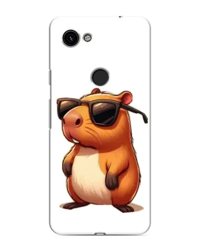 Чехол для Google Pixel 3a XL с картинкой «Капибара в очках»