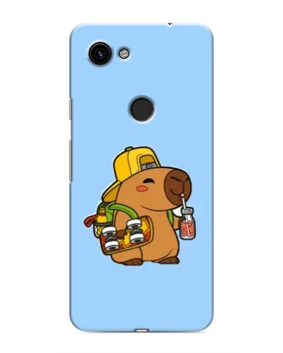 Чехол для Google Pixel 3a XL с картинкой «Капибара на скейте»