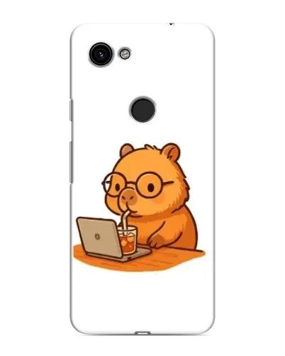 Чехол для Google Pixel 3a XL с картинкой «Капибара с ноутбуком»