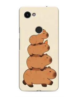 Чехол для Google Pixel 3a XL с картинкой «Башня из капибар»