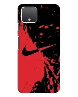 Чехол для Google Pixel 4 XL с картинкой «Красные брызги Nike»