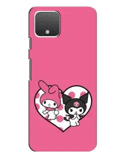 Чехол для Google Pixel 4 XL с картинкой «Kuromi и My Melody»