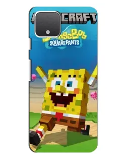 Чохол для Google Pixel 4 XL з картинкою «Губка Боб Minecraft»