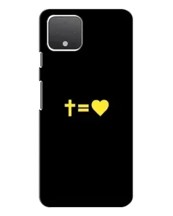 Чехол для Google Pixel 4 XL с картинкой «Сердце и Крест»