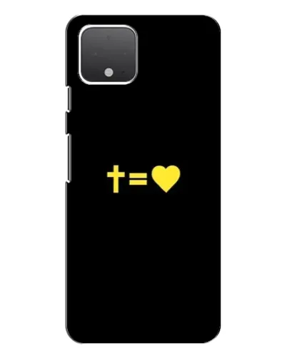 Чехол для Google Pixel 4 XL с картинкой «Сердце и Крест»