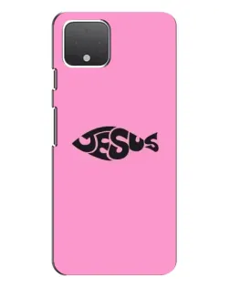 Чехол для Google Pixel 4 XL с картинкой «Розовый символ  Jesus»