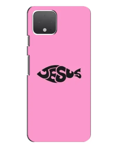 Чехол для Google Pixel 4 XL с картинкой «Розовый символ  Jesus»