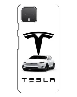 Чохол для Google Pixel 4 XL з картинкою «Tesla White Style»