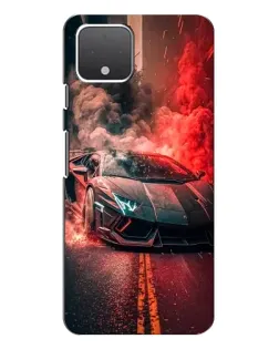 Чохол для Google Pixel 4 XL з картинкою «Lamborghini червоний дим»