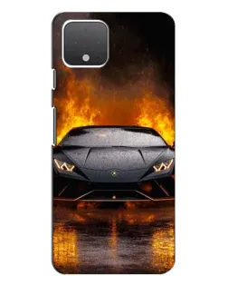 Чохол для Google Pixel 4 XL з картинкою «Lamborghini у вогні»
