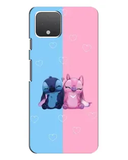 Чехол для Google Pixel 4 XL с картинкой «Stitch и Angel Love»