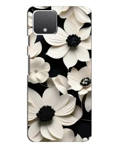 Чехол для Google Pixel 4 XL с картинкой «Объемные белые цветы»