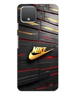 Чохол для Google Pixel 4 з картинкою «Золотий Nike на металі»