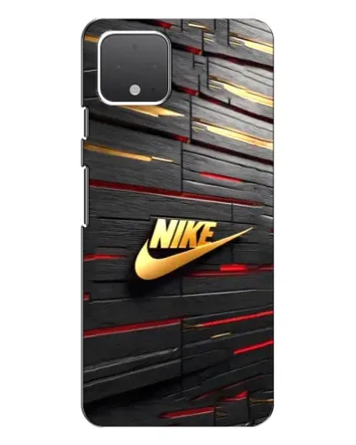 Чохол для Google Pixel 4 з картинкою «Золотий Nike на металі»