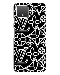 Чохол для Google Pixel 4 з картинкою «Чорно-білий візерунок LV»