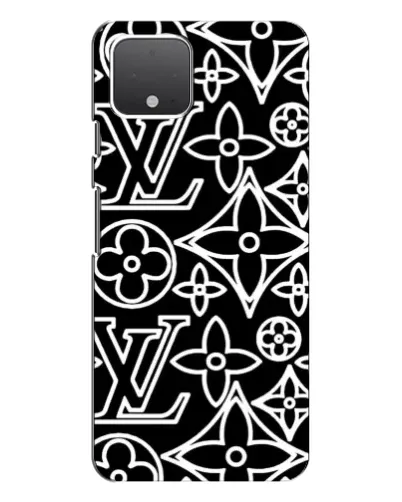 Чохол для Google Pixel 4 з картинкою «Чорно-білий візерунок LV»