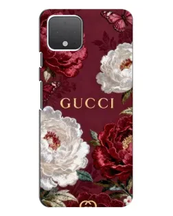 Чохол для Google Pixel 4 з картинкою «Gucci — бордові троянди»