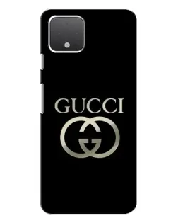 Чохол для Google Pixel 4 з картинкою «Gucci — золото на чорному»