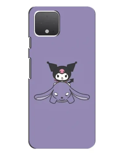Чохол для Google Pixel 4 з картинкою «Kuromi на ліловому фоні»