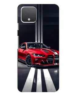 Чохол для Google Pixel 4 з картинкою «Червона BMW на дорозі»