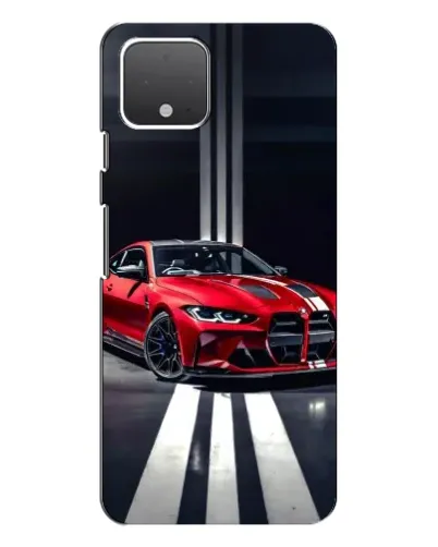 Чохол для Google Pixel 4 з картинкою «Червона BMW на дорозі»
