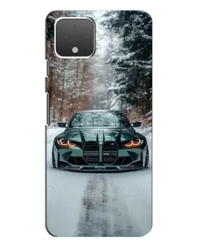 Чохол для Google Pixel 4 з картинкою «BMW у зимовому лісі»