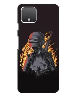Чохол для Google Pixel 4 з картинкою «PUBG — вогняний силует»