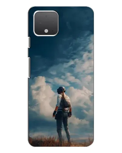 Чохол для Google Pixel 4 з картинкою «Герой PUBG на скелі»