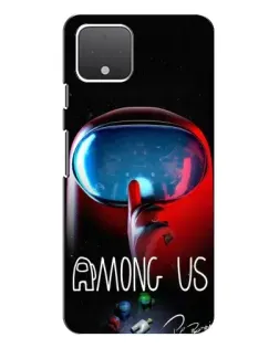 Чохол для Google Pixel 4 з картинкою «Червоний імпостер — макро»