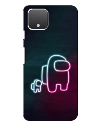Чехол для Google Pixel 4 с картинкой «Among Us неон-арт»