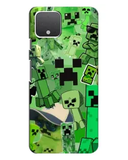 Чохол для Google Pixel 4 з картинкою «Кріпери Minecraft»