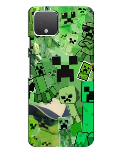 Чохол для Google Pixel 4 з картинкою «Кріпери Minecraft»