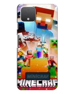 Чохол для Google Pixel 4 з картинкою «Minecraft герої гри»