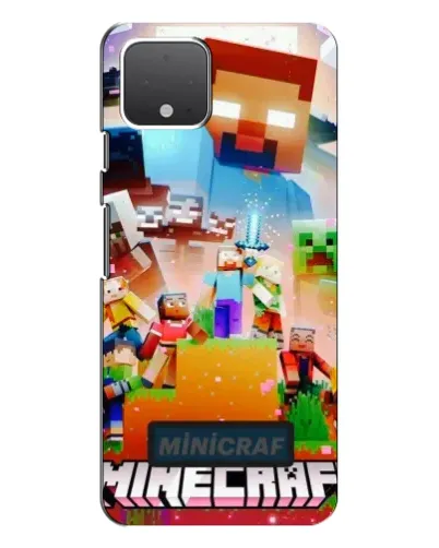 Чохол для Google Pixel 4 з картинкою «Minecraft герої гри»