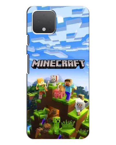 Чохол для Google Pixel 4 з картинкою «Minecraft класичний світ»