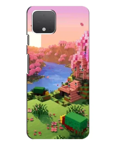 Чохол для Google Pixel 4 з картинкою «Рожеве дерево Minecraft»