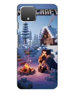 Чохол для Google Pixel 4 з картинкою «Зимовий Minecraft»