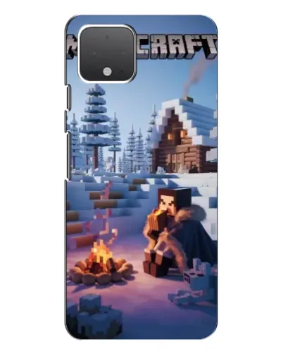 Чохол для Google Pixel 4 з картинкою «Зимовий Minecraft»