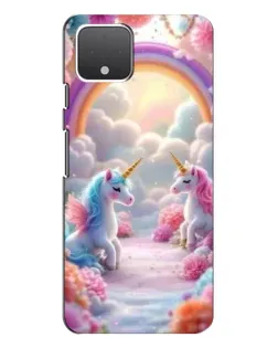 Чохол для Google Pixel 4 з картинкою «Веселка і єдинороги»