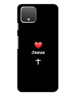 Чохол для Google Pixel 4 з картинкою «Серце - Jesus»