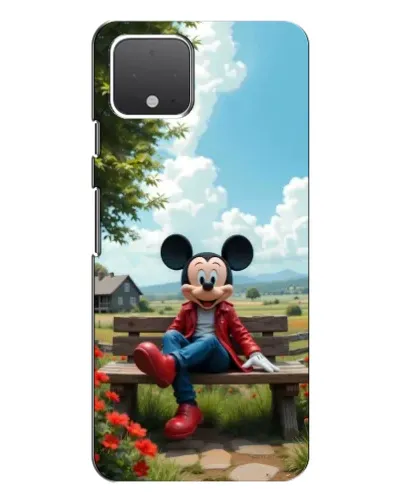 Чохол для Google Pixel 4 з картинкою «Міккі на лавці»