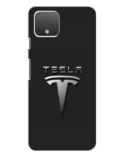 Чохол для Google Pixel 4 з картинкою «Сталевий логотип Tesla»
