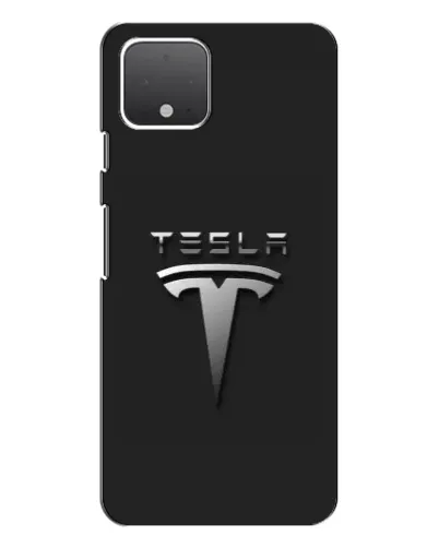 Чохол для Google Pixel 4 з картинкою «Сталевий логотип Tesla»